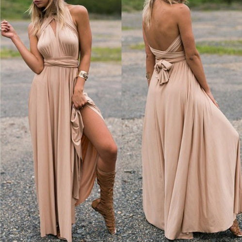 Lino De Gasperi - Women's Backless Bandage Maxi Dress