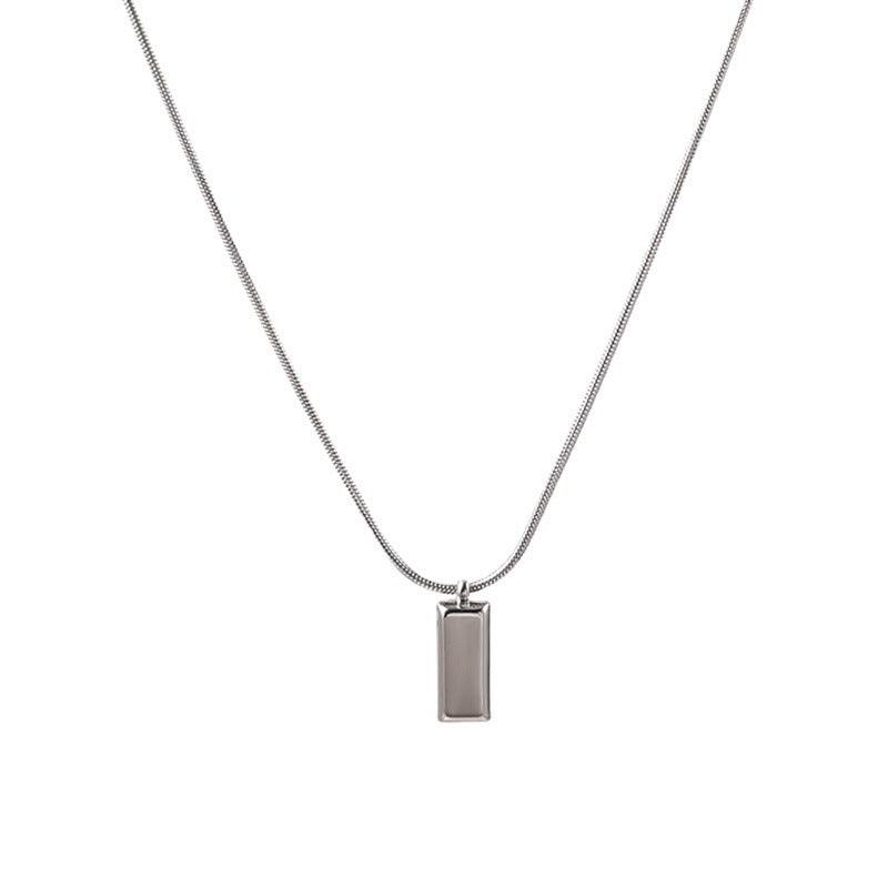 Lino De Gasperi - Titanium Square Necklace