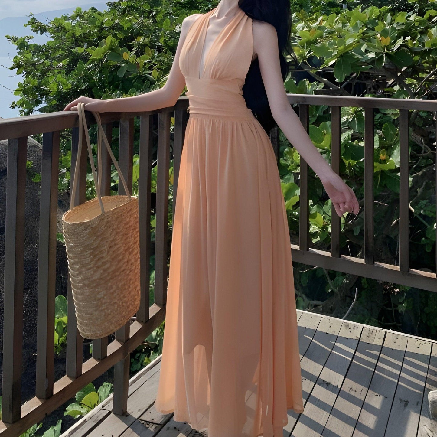 Lino De Gasperi - Elegant Halter Maxi Dress