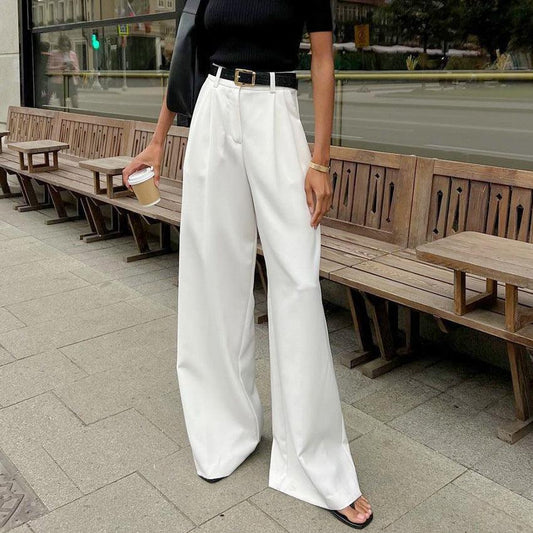 Lino De Gasperi - White High Waist Trousers