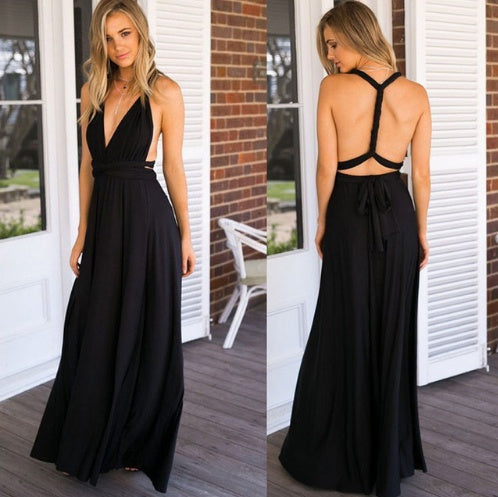 Lino De Gasperi - Women's Backless Bandage Maxi Dress