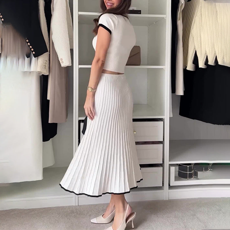 Lino De Gasperi - Contrast Knit Skirt