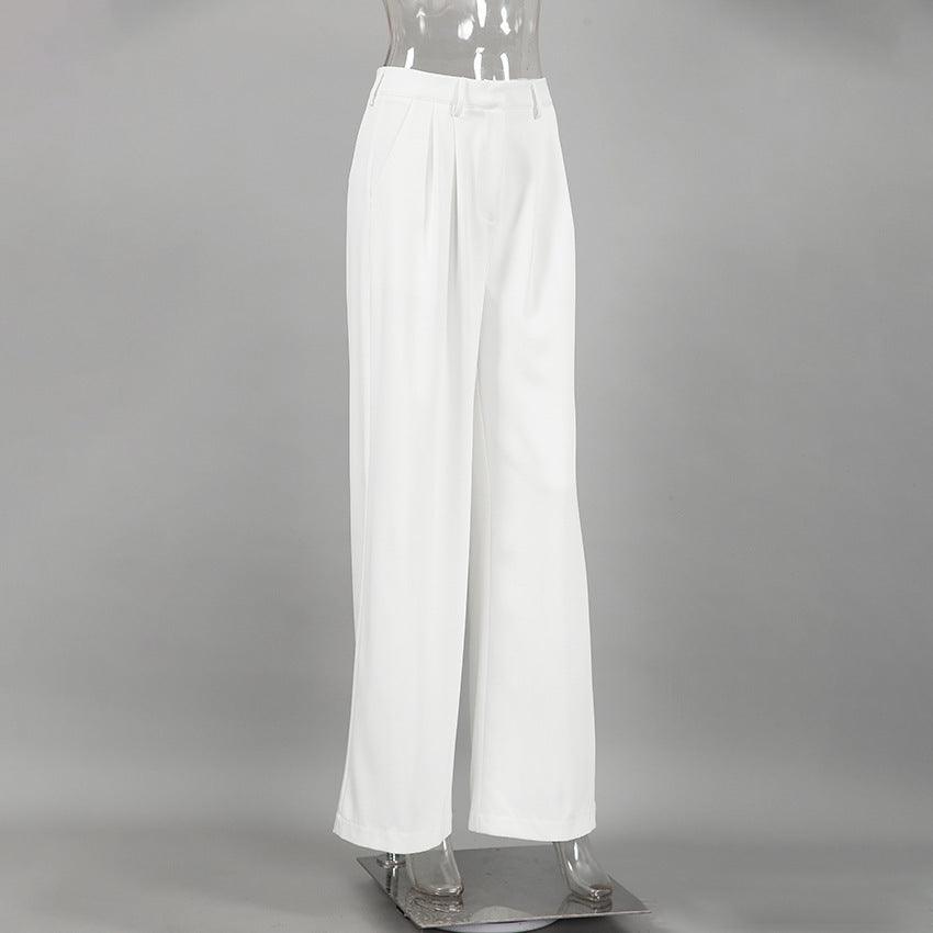 Lino De Gasperi - White High Waist Trousers