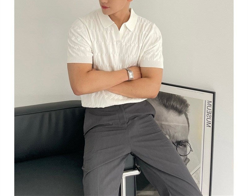 Lino De Gasperi - Men's Polo Collar Top