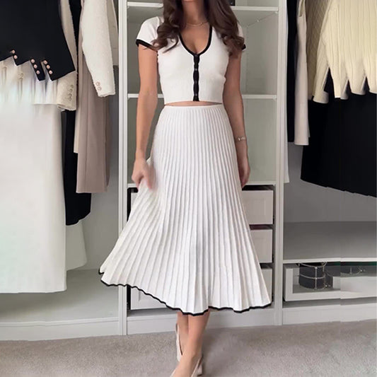 Lino De Gasperi - Contrast Knit Skirt