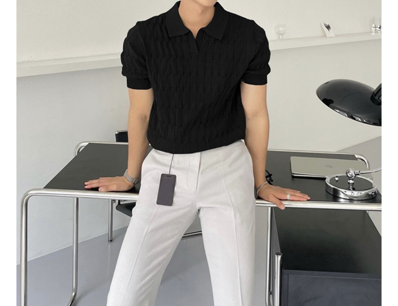 Lino De Gasperi - Men's Polo Collar Top