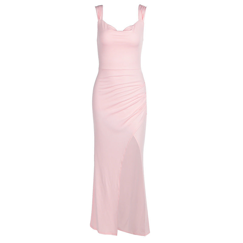 Lino De Gasperi - Sleeveless Slit Dress with Back Tie