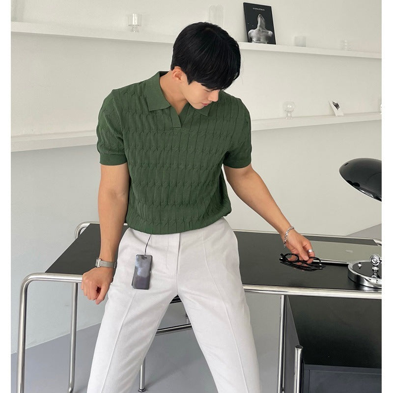 Lino De Gasperi - Men's Polo Collar Top