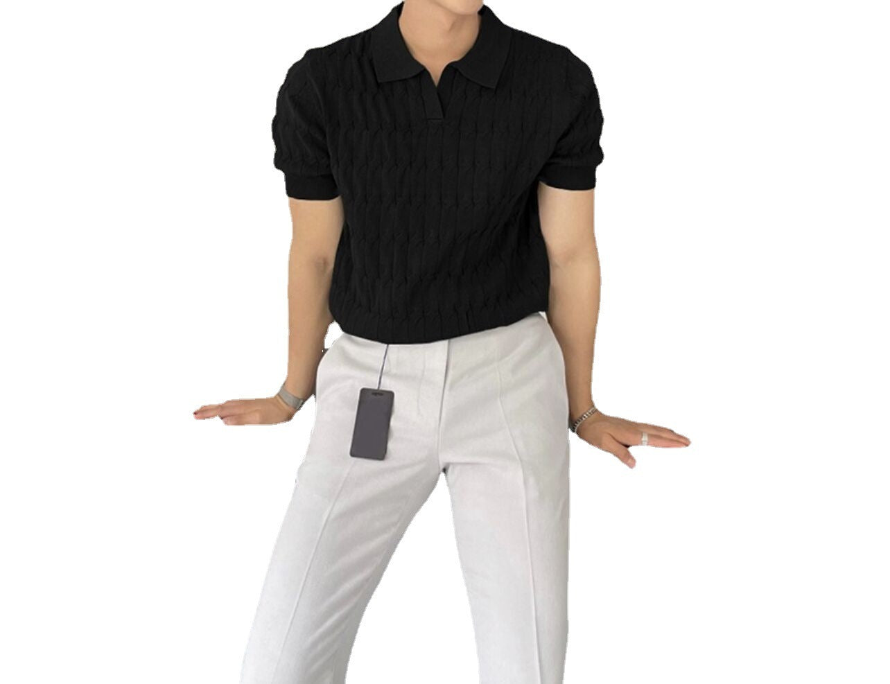 Lino De Gasperi - Men's Polo Collar Top